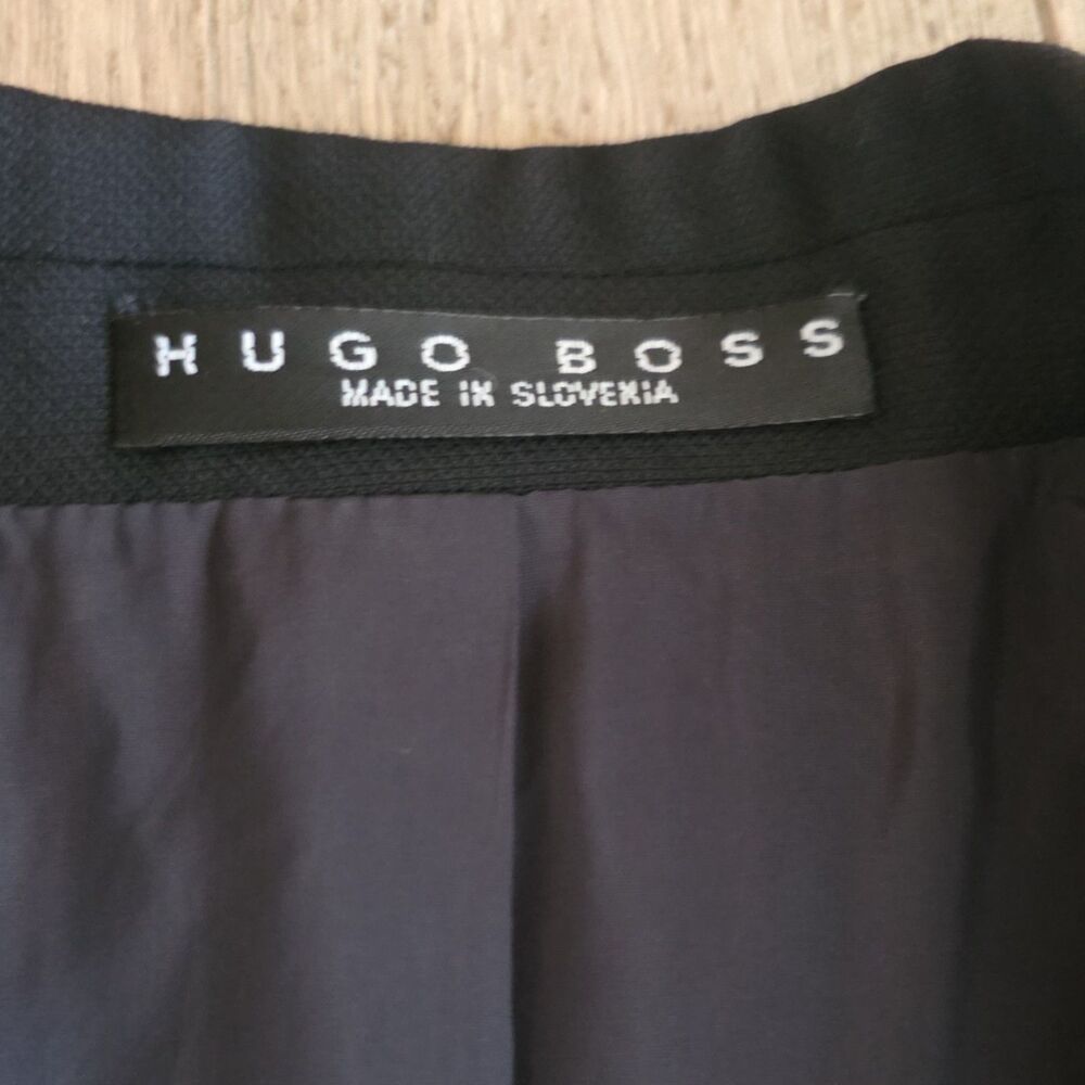 Hugo Boss Da Vinci Men's Blazer Jacket Black 100% Virgin Wool Size 40 Long - Picture 6 of 8